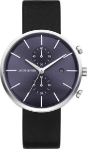 Jacob Jensen horloge heren zwart chronograaf 621