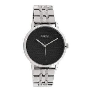 Oozoo horloge zilver zwart C10556