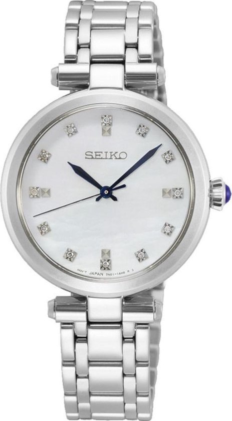 Seiko horloge dames zilver met diamanten