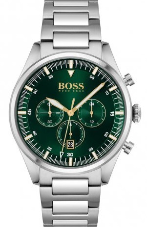 Boss heren horloge groene wijzerplaat heren