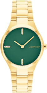Calvin Klein horloge goud groene wijzerplaat